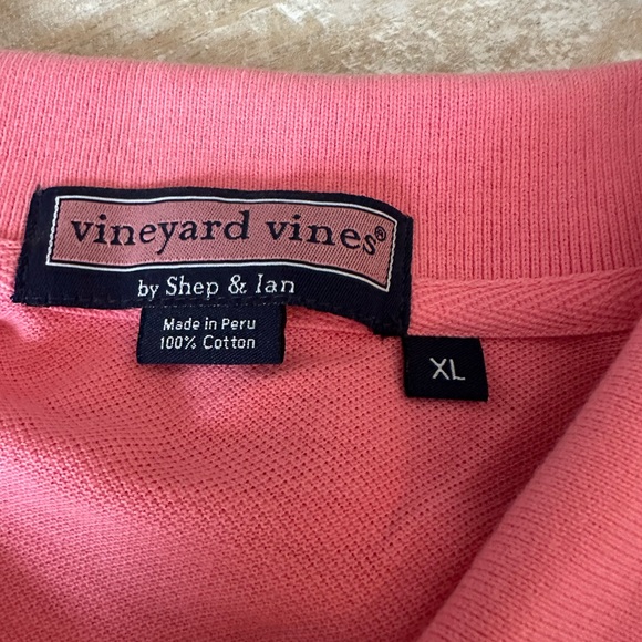 Vineyard Vines Coral Polo Shirt - Picture 3 of 3